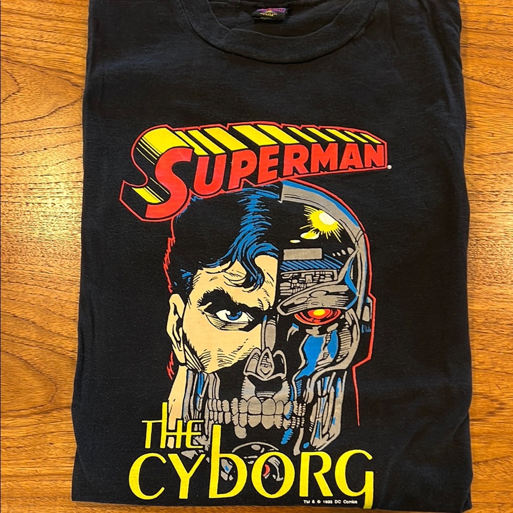Superman The Cyborg Graphic T-Shirt - Black